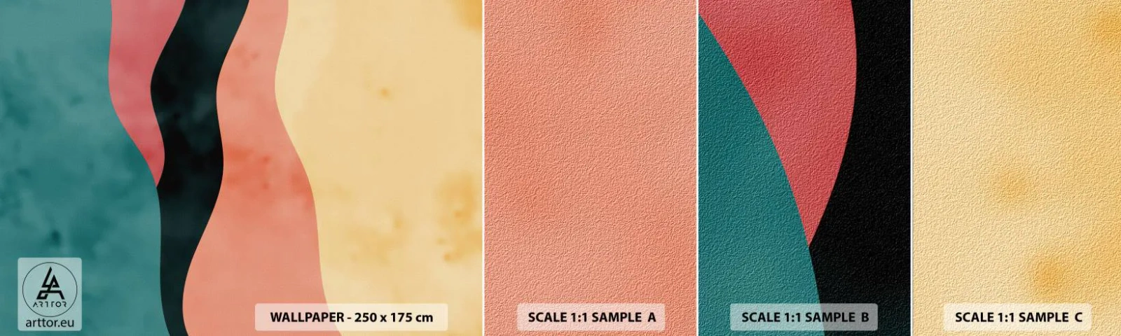 Photo Wallpaper Sample Standard Eco - Compatible Incompability - Abstraction, Piece, Modern Art. - 100x30 cm