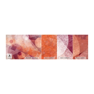 Photo Wallpaper Sample Standard Eco - Geometrical Transformation in Pink - Abstraction, Piece, Modern Pattern - 100x30 cm