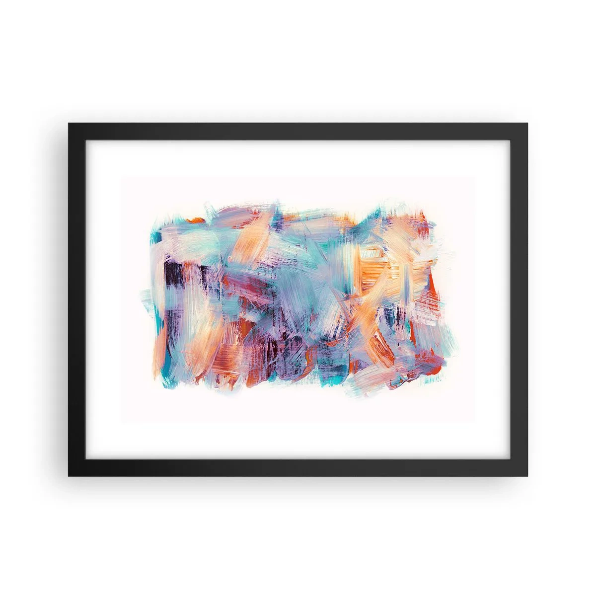 Poster in black frame - Colourful Mess - 40x30 cm