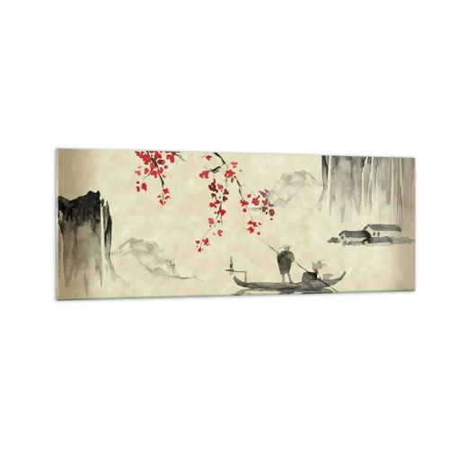 Glass picture - In Cherry Blossom Country - 140x50 cm