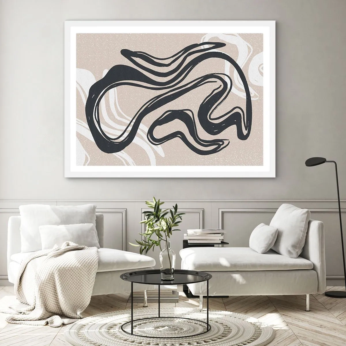 Poster in white frmae - Multiplied Expression - 50x40 cm