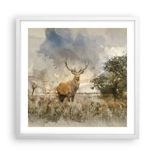 Poster in white frmae - Dignity - Strength - Majesty - 50x50 cm