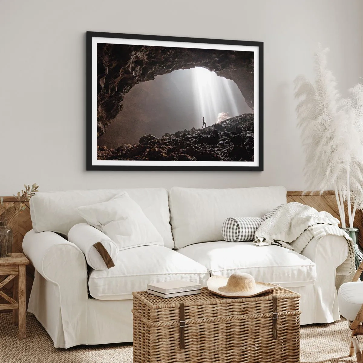 Poster in black frame - Luminous Grotto - 40x30 cm