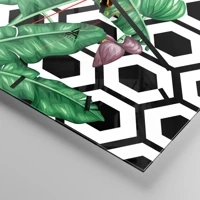 Clock face with lines