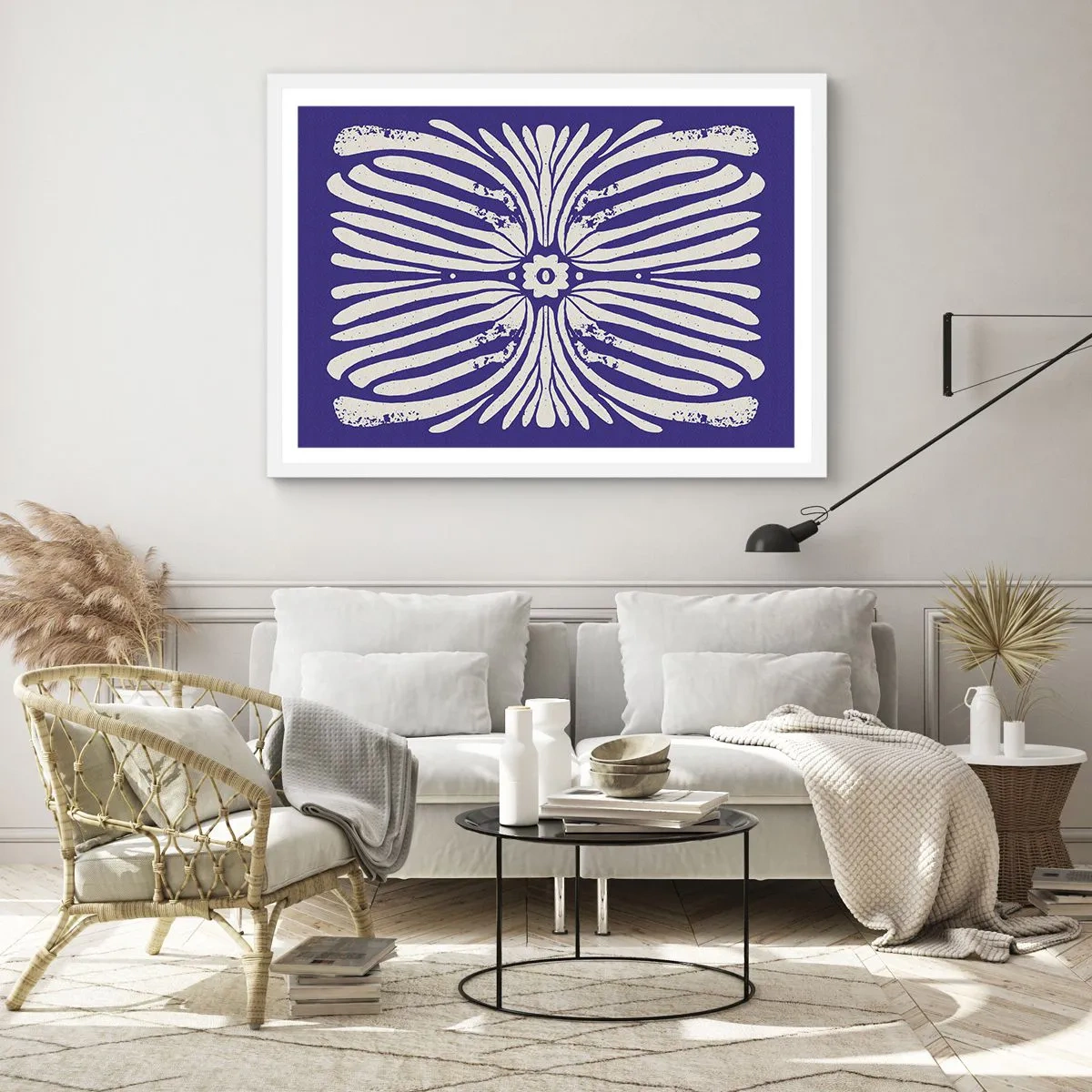 Poster in white frmae - Ethnic Inspirations - 91x61 cm