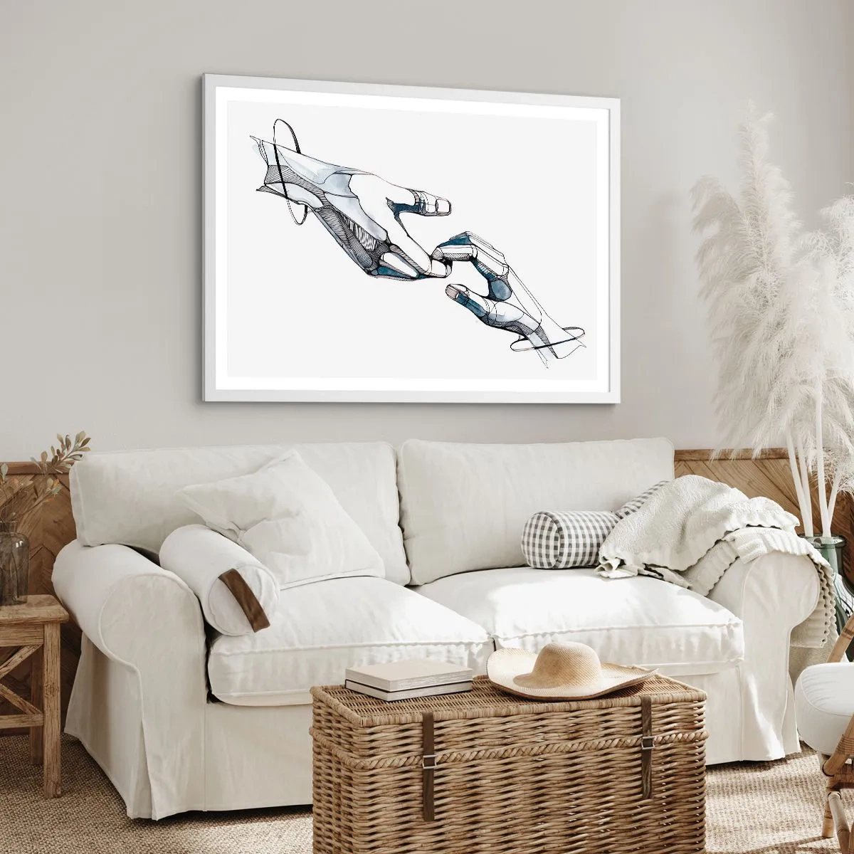 Poster in white frmae - Good Gesture - 91x61 cm