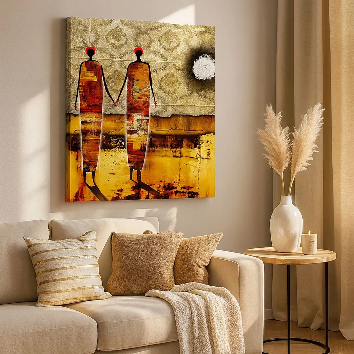 Canvas picture - Ethnic Composition in the Colours of Africa - 30x30 cm