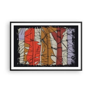 Poster in black frame - Spontaneous Composition - 91x61 cm