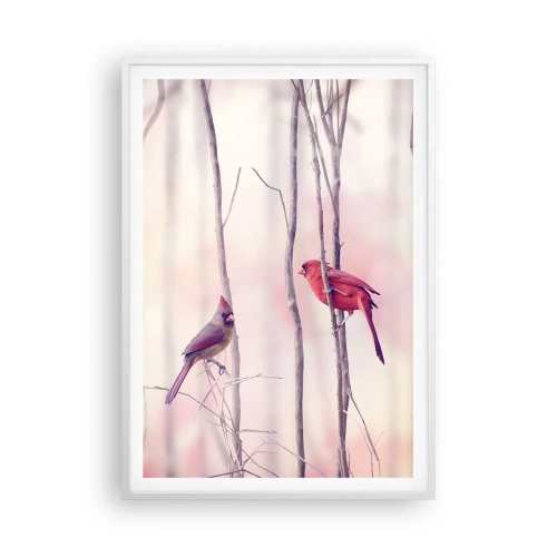 Poster in white frmae - Tale of a Pink Forest - 70x100 cm