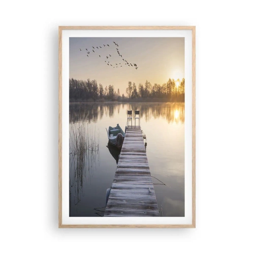 Poster in light oak frame - I Will Be Back Soon - 61x91 cm