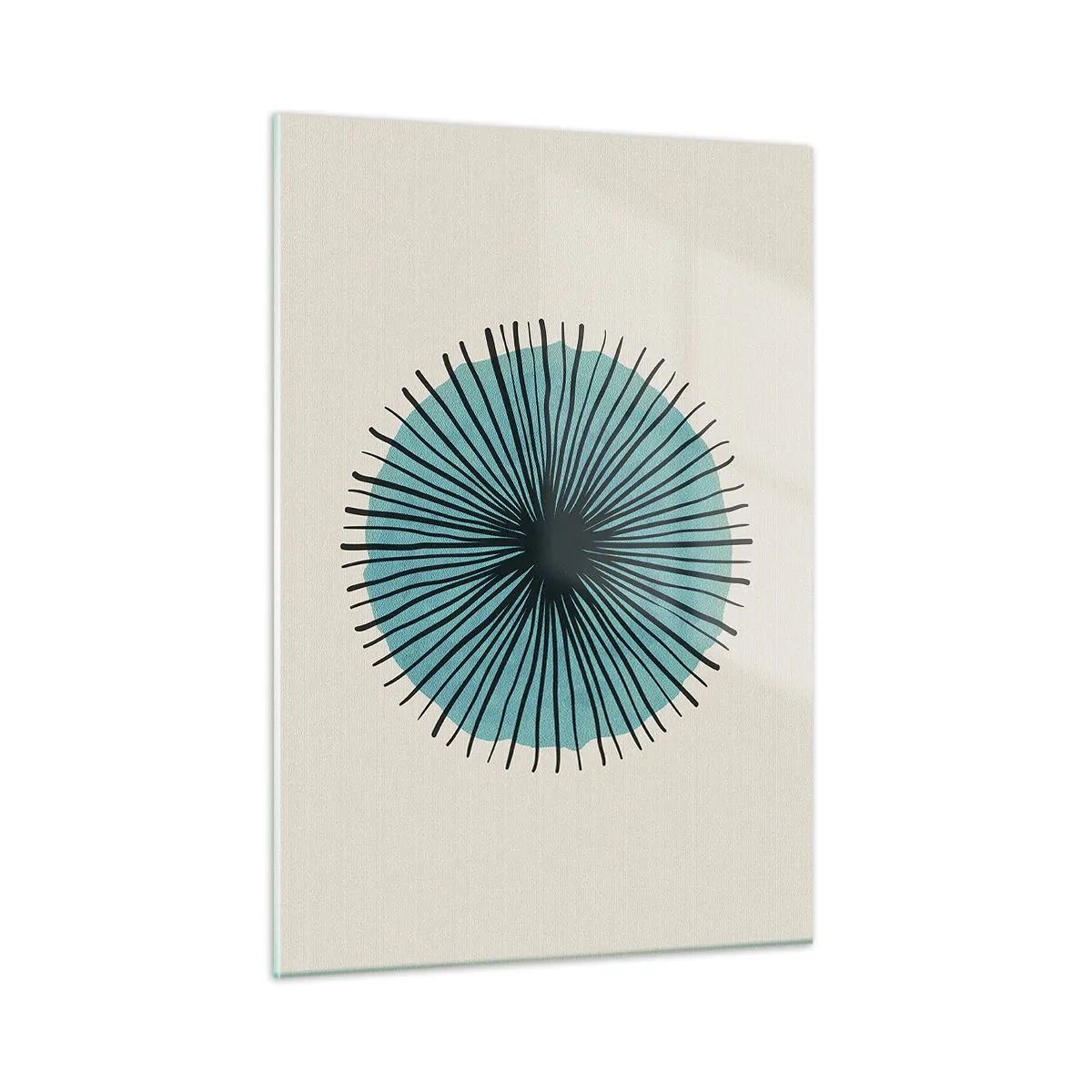 Glass picture - Rays on Blue - 50x70 cm