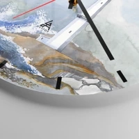 Clock face with lines