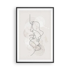 Poster in black frame - Tangled up in an Embrace - 61x91 cm