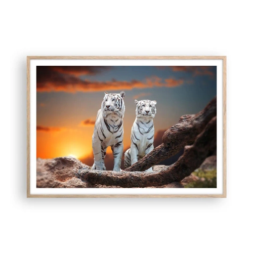 Poster in light oak frame - Just Like in Narnia - 100x70 cm