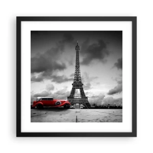 Poster in black frame - Not So Long Ago in Paris - 40x40 cm