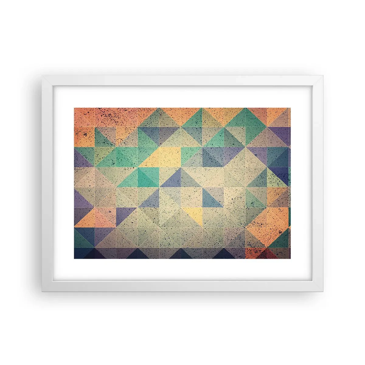 Poster in white frmae - The Republic of Triangles - 40x30 cm