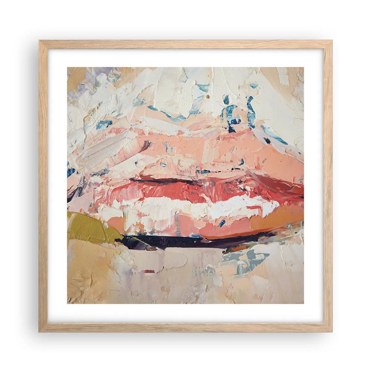 Poster in light oak frame - It Awakens the Senses - 50x50 cm