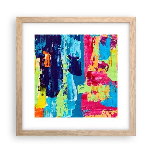 Poster in light oak frame - Life Is Beautiful! - 30x30 cm