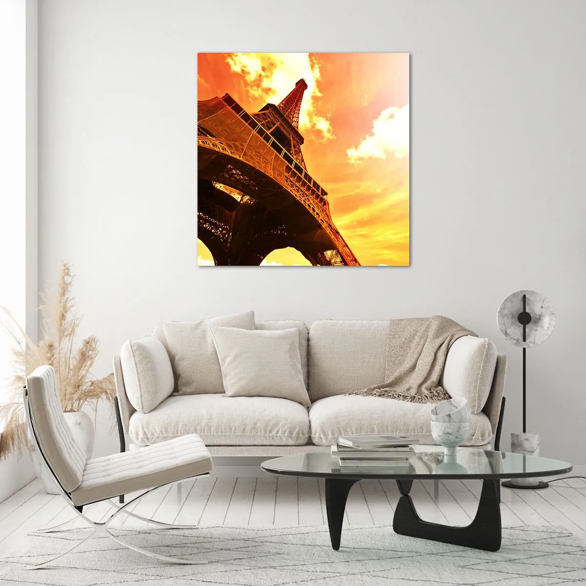 Glass picture - Monumental because Gilded by the Sun - 30x30 cm
