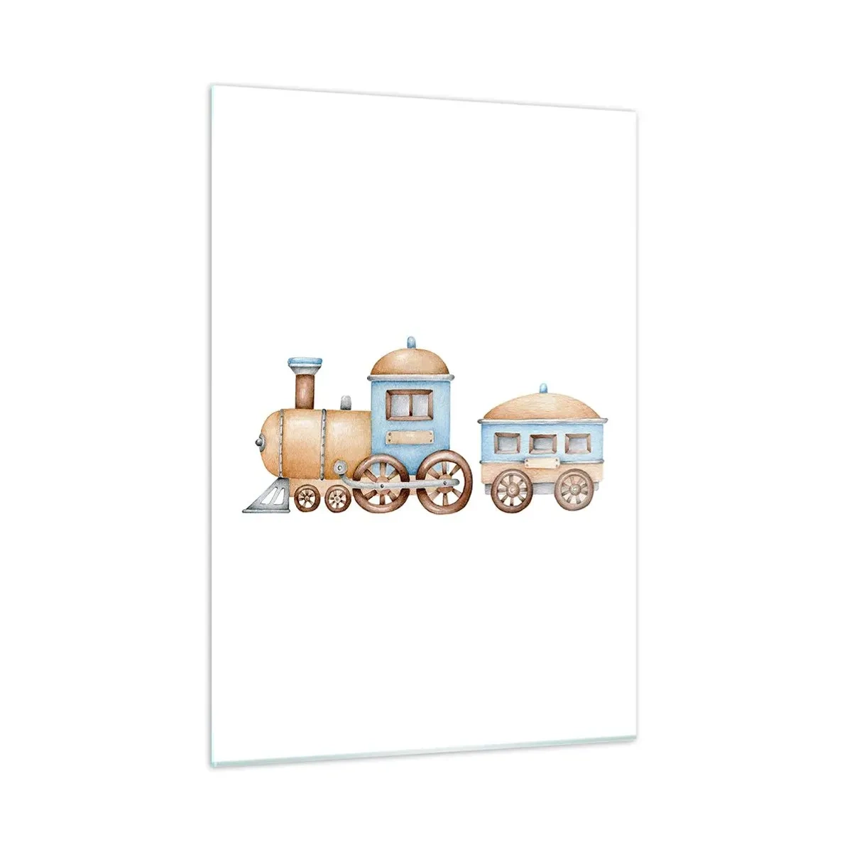 Glass picture - Standing at the Station… - 50x70 cm