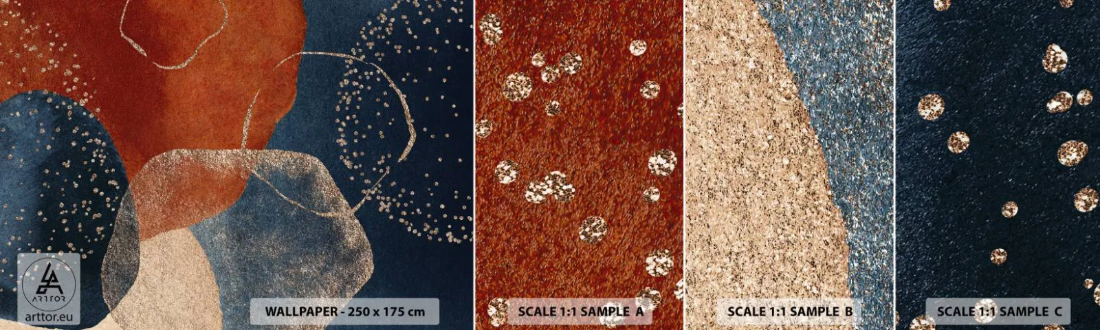 Photo Wallpaper Sample Standard Eco - Lightness of Being - Abstraction, Piece, Modern Art - 100x30 cm