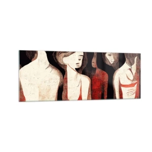 Glass picture - Madonnas from Darkness - 140x50 cm