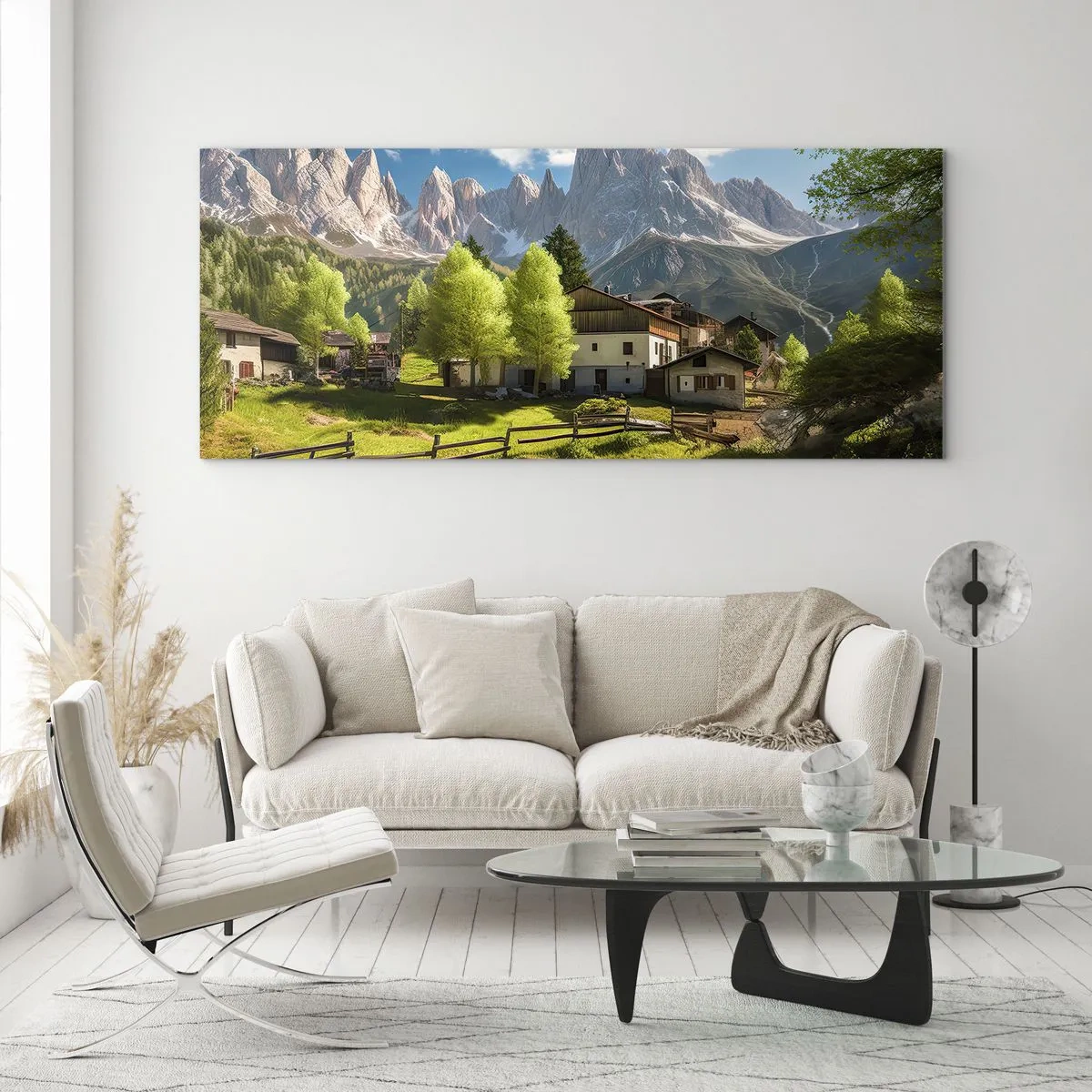 Glass picture - Alpine Idyll - 140x50 cm