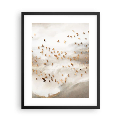 Poster in black frame - It Is Time - 40x50 cm