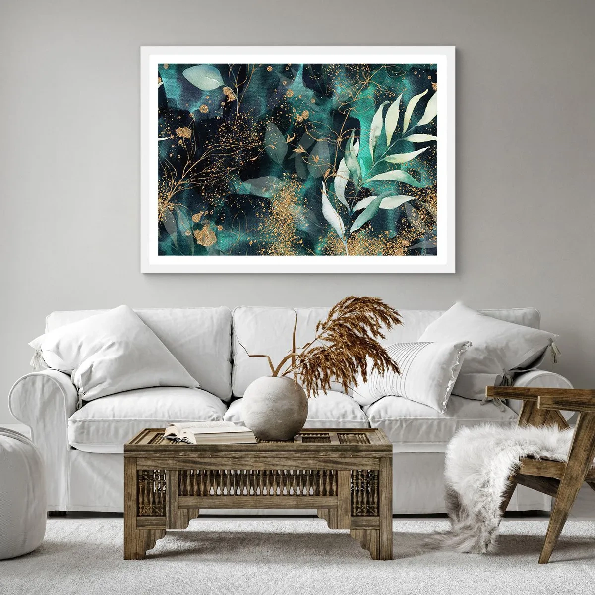 Poster in white frmae - Enchanted Garden - 30x30 cm