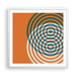 Poster in white frmae - Abstract Variation on a Circle - 60x60 cm