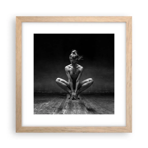 Poster in light oak frame - Concentration of Dancing Energy - 30x30 cm