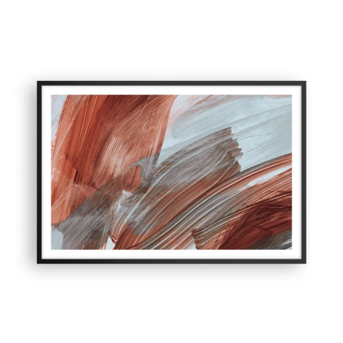 Poster in black frame - Autumnal and Windy Abstract - 91x61 cm