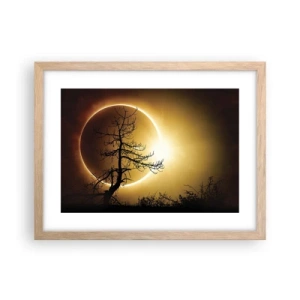 Poster in light oak frame - Total Eclipse - 40x30 cm