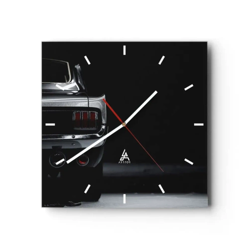 Wall clock - Clock on glass - Charm of the Classic - 40x40 cm