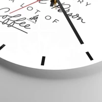 Clock face with lines