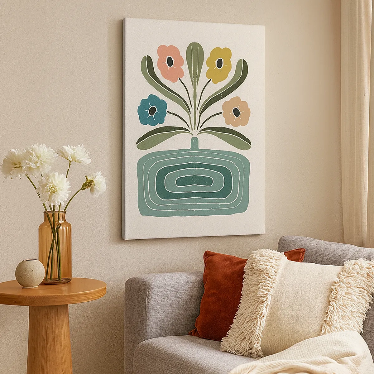 Canvas picture - Symmetrical Bouquet - 50x70 cm