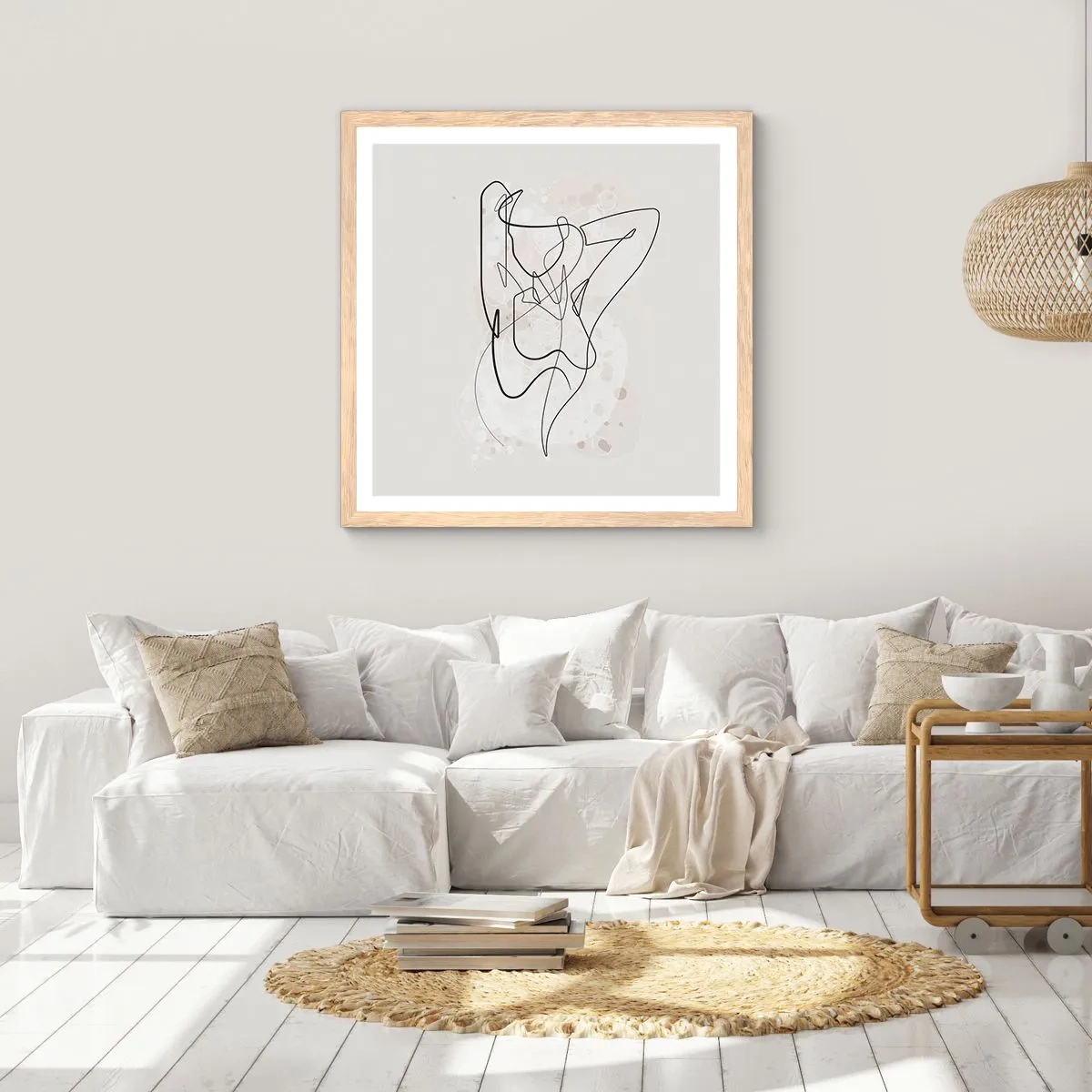 Poster in light oak frame - Art of Seduction - 60x60 cm