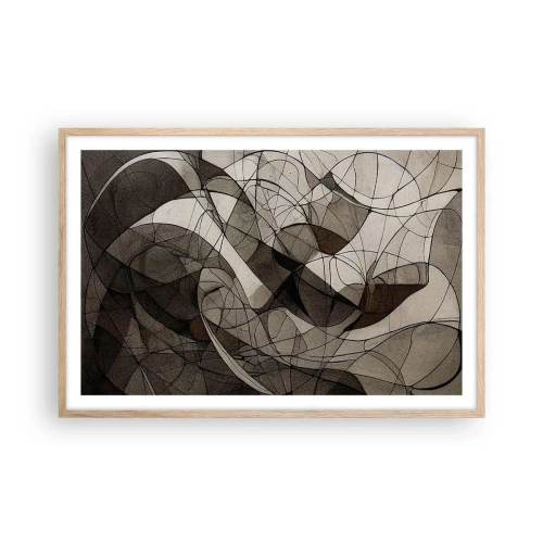 Poster in light oak frame - Circulation of the Colours of the Earth - 91x61 cm