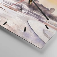 Clock face with lines