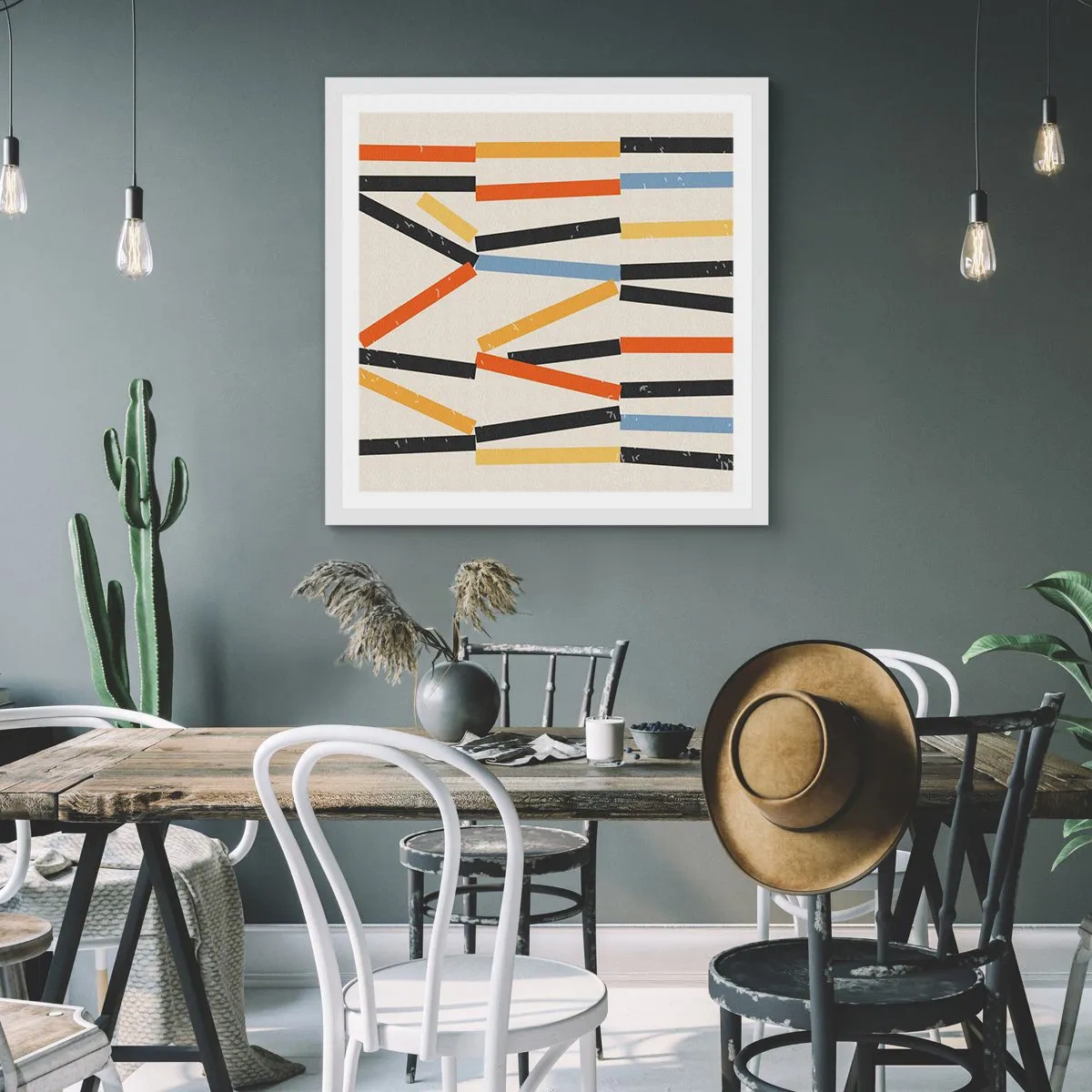 Poster in white frmae - Horizontal Composition - 50x50 cm