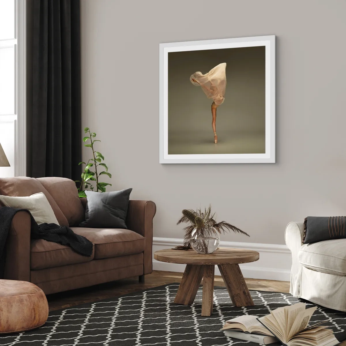 Poster in white frmae - About To Fly - 30x30 cm