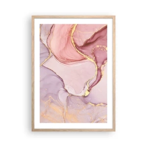 Poster in light oak frame - Caress of Colours - 50x70 cm