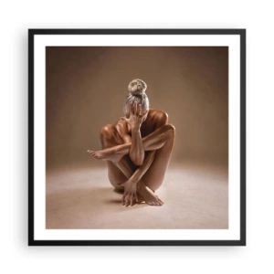 Poster in black frame - Unity of Body and Spirit - 60x60 cm