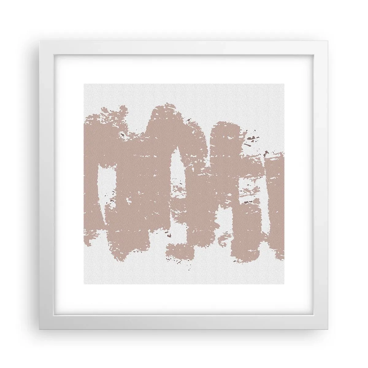 Poster in white frmae - Abstract in Delicate Pink - 30x30 cm