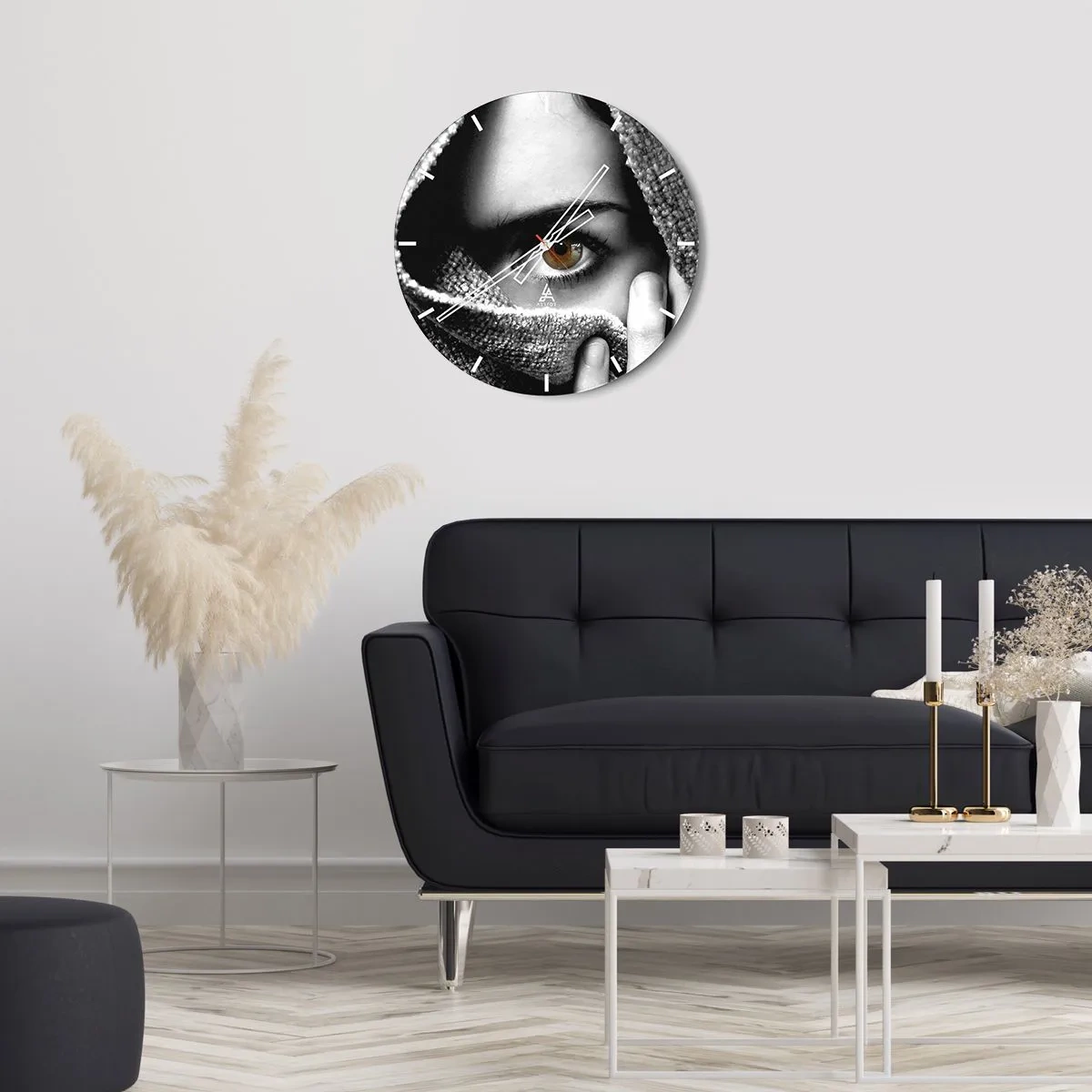 Wall clock - Clock on glass - Know the Secret - 30x30 cm