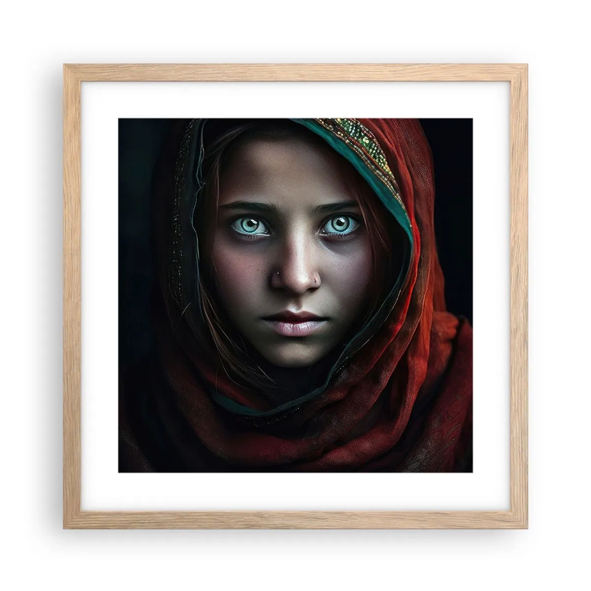 Poster in light oak frame - Eastern Princess - 40x40 cm