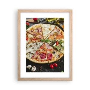 Poster in light oak frame - Range of Flavours - 30x40 cm