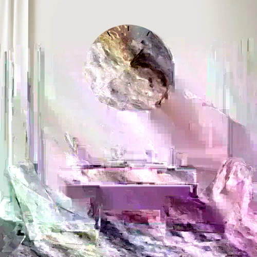 Wall clock - Clock on glass - Matter and Spirit - 30x30 cm