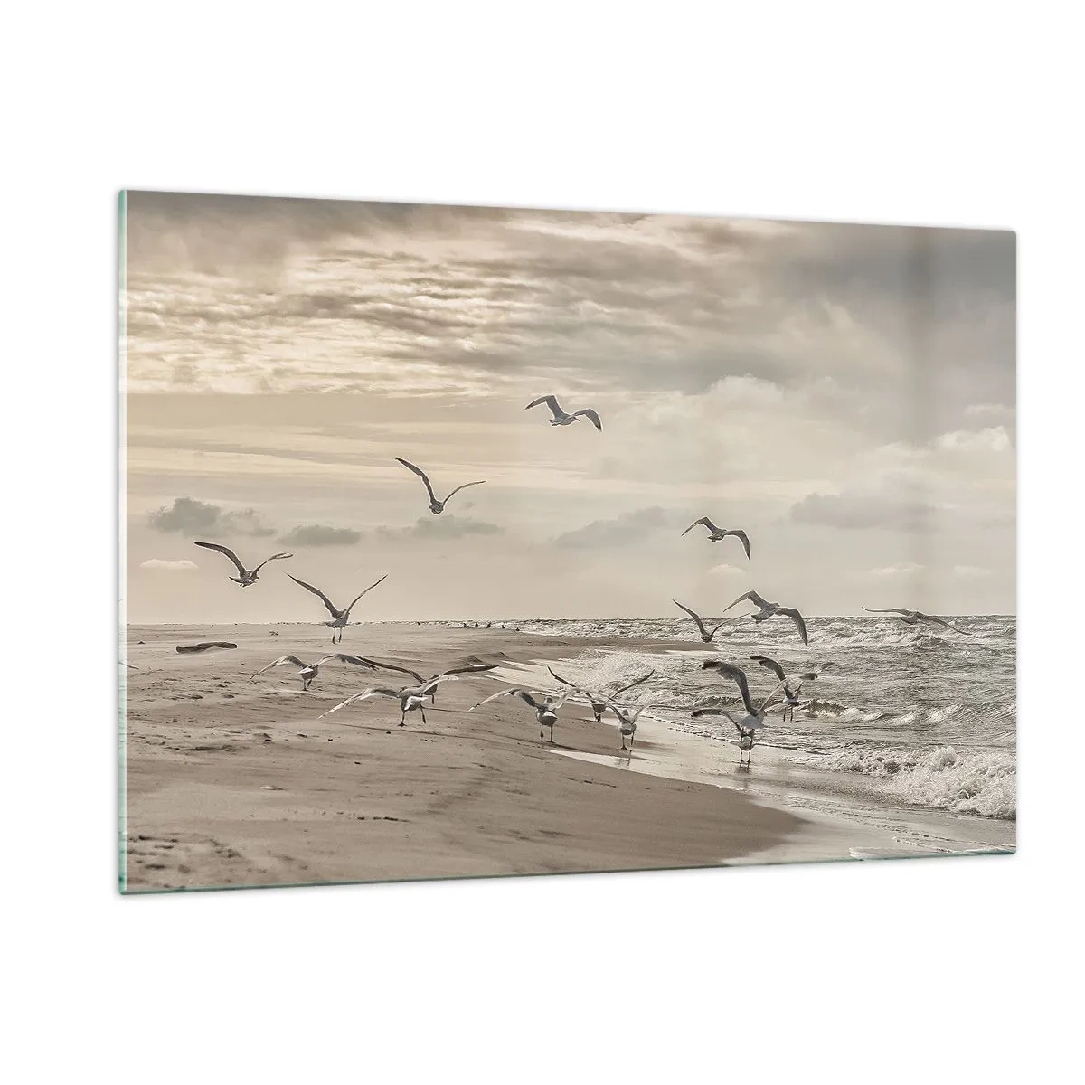 Glass picture - Sound of the Sea, Singing of the Birds - 120x80 cm