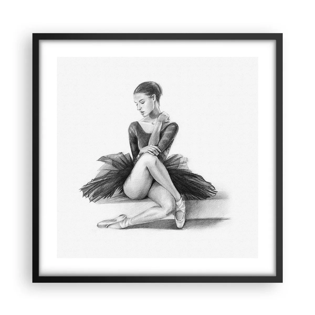 Poster in black frame - Enchanted by a Dance - 50x50 cm